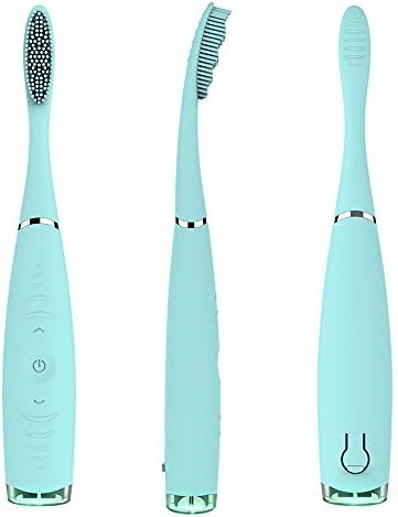 Rechargeable Silicone Electric Toothbrush for Gum Care Deep Cleaning Sensitive Whitening and Massages Waterproof and Durable Toothbrush with Adjustable Vibration and Soft Comfortable Brush Head