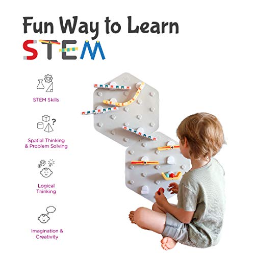 ORIBEL VertiPlay STEM Marble Run | Learning Toy | Stick & Play Wall Toy