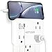 Cruise Power Strip with USB Outlets, Homder Non Surge Protector Travel Flat Plug Cruise Ship power strip Approved Portable Compact Non Cord (with 5pcs Zip Ties)