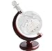 NEX Whiskey Decanter, World Etched Glass Globe Liquor Decanter with Antique Ship inside and Wooden Stand, for Liquor, Bourbon, Vodka or Wine(1000ml)