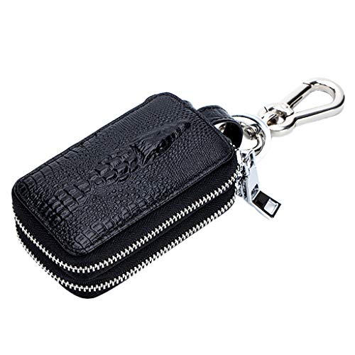 DZTZ Men&Women Bag Keys Holder Pattern Key Case Organizer Small Wallets Coin Purse (Black)