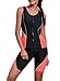 Dearlove Women Zipper Color Block Racerback Tankini Swimsuit with Swim Capris