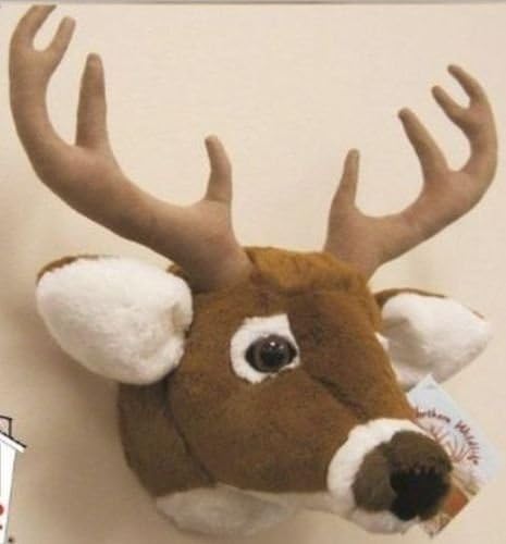 12" White Tailed Deer Head Plush Stuffed Animal Toy - New
