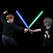 DG SPORTS Laser Sword’S for Kids (2 Pack) - Double Bladed Light Saber Toy with Sounds – Blue/Green Colors - 28