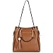 S-ZONE 3 Way Women Designer Leather Handbags Shoulder Bag Purse with Tassel