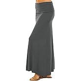 Sweet Hearts Maxi Skirt for Women- Comfy Foldover High Waist Long Flare A-Line Skirt Maxi Dress XS-3X Made in USA