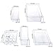 E-Gtong 5 Pack Refrigerator Organizer Set, Plastic Fridge Storage Bins, Clear Freezer Organizer Set Including Egg Holder,BPA Free, Stackable,Clear