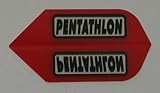 US Darts - 3 sets (9 flights) Pentathlon Slim RED Dart Flights