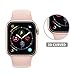 [2-Pack] Apple Watch Serie 4 44MM Screen Protector, EcoPestuGo [9H Hardness] [Anti-Scratches] [Anti-Fingerprint] Tempered Glass Screen Protector Film Compatible Watch Serie 4 44MM [Black]