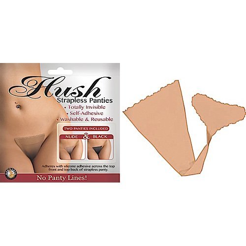 Hush Strapless Panties, Small/Medium, Nude/Black