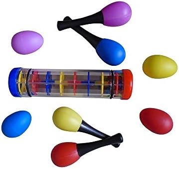 CiCi Baby Music Instruments for Kids - Rainbomaker, Maracas and Egg Shaker Musical Toys