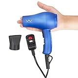 VAV 1000 Watts Travel Hair Dryer Professional Ceramic Mini Hair Dryers for Children Cool Shot Button Blow Dryer Blue