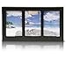 Klikel Photo Collage Frame - Black Wooden Wall Frame - 3 Openings - 4x6 Pictures - Decorative Family Picture Frame