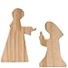 Unfinished Wooden Nativity Scene Set, DIY Christmas Decoration Crafts (11 Pieces)