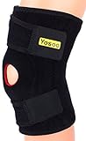 Yosoo Adjustable Neoprene Knee Support Brace with Basic Open Patella Stabilizer Kneecap Support and Lateral Stabilizers for Workout