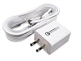 New Rapid Fast Wall Charger for Samsung Galaxy S7 S6 Note 4 5 Qualcomm 2.0 Wall Charger - 5 Foot Cord - White
