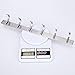 HOMEIDEAS Coat Hook Rack Wall Mounted 17-Inch Brushed Nickel SUS304 Stainless Steel Bath Towel Hook Coat Rail 6 Hooks