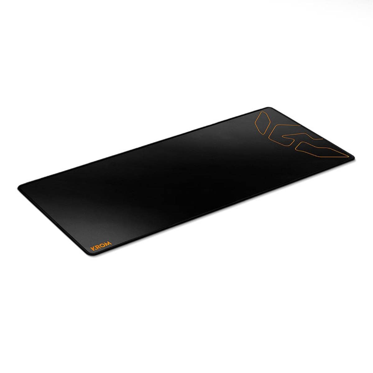 KROM Knout XL - XXL Gaming Mouse Mat, Non-Slip Textile Surface, Stitched Edges, Rubber Base, Compatible with Optical and Laser Mice, 900 x 350 x 3 mm