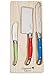 FLYINGCOLORS Laguiole Cheese Knife Butter Knife Spreader Set, Stainless Steel, Multicolor Handle, 3 Pieces