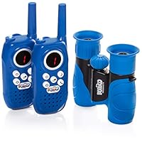 Playco Walkie Talkies and Binoculars for Kids - 2 Mile Range, Crystal Clear Sound, 8X21 Optical Lens - Keep it Simple with Our Easy to Learn 3 Channel Design