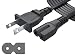 Pwr+ Polarized Extra Long 12 Ft 2 Prong Slot Ac Power Cord - Arris Router Modem Vizio Sharp Sanyo Emerson TV Sony Playstation 1 2 PS1 PS2 Bose Companion 3 5 Speaker Solo 15 II TV Sound Bar