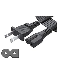 Pwr+ Polarized Extra Long 12 Ft 2 Prong Slot Ac Power Cord - [UL Listed] Arris Router Modem Vizio Sharp Sanyo Emerson TV Sony PlayStation 1 2 PS1 PS2 Bose Companion 3 5 Speaker Solo 15 II TV Sound Bar