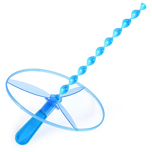 Hand-Push Flying Spinning Dragonfly Stress Relieving Fidget Helicopter Toys Blue