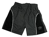 UMBRO Little Boys' Color Block Mesh Short, Charcoal/Black, 5/6