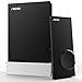 Aerb Portable Remote Wireless Door Bell Kit LED Flash 36 Melodies Chimes W 1 Touch Button Transmitter and 1 Receiver, Black