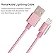 Lightning Cable, KOOWIEN 3PCS 3FT 6FT 10FT 8pin Nylon Braided Extra Long Charging Cable USB Cord Charger for Apple iPhone 6s, 6s+, 6+, 6,iPhone 7, 7plus, iPad Mini,Air,Pro,iPad5,iPod (Rose Gold)