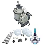 Intex 1200 GPH Krystal Clear Sand Pool Filter Pump Set & Kokido V-Trap Vacuum