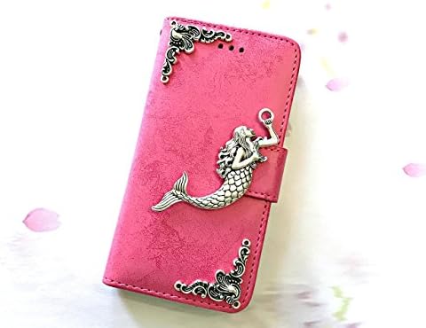 Mermaid phone removable leather wallet case, handmade phone wallet cover for iPhone SE 5 5s 6 6s 7 8 Plus Samsung Galaxy S8 S9 Plus S7 Edge S6 Edge MN0637
