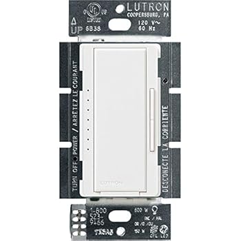 Lutron Maestro C.L Dimmer Switch for Dimmable LED, Halogen & Incandescent Bulbs, Single-Pole or Multi-Location, MACL-153M-SW, Snow