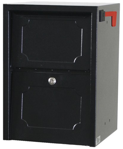 dVaultWeekend Away Vault DVJR0060 Locking Post/Column Mount Mailbox (Black)