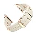 Solomo Compatible for Apple Watch Band 40mm 38mm, Fashion Women Genuine Leather Replacement Strap 3D Studs Spikes Rivets Rock Punk Rose Gold Metal Adapter Buckle iWatch Series 5/4/3/2/1 (Creamy White)