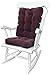Greendale Home Fashions Standard Rocking Chair Cushion Hyatt Fabric, Burgundy