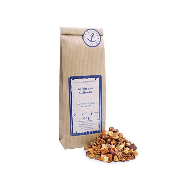FrÃ¼chtetee lose Apfeltraum SÃ¼dfrucht Apfel Ananas Papaya Mango Pfirsich FrÃ¼chte Tee feine Vanille mit saftiger Ananas-Note 500g
