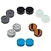 TOPBRIGHT 12PCS Natural Stone Double Saddle Plugs Gauges Ear Stretcher Piercing Earring kit