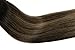 20pcs/50g per package 16 Inch Tape In Hair Extensions Double Sided Tape #1BT6P1B Natural Black to Chestnut Brown Highlight Black Piano Color Skin Weft Remy Silk Straight Hair Tape in Extensions