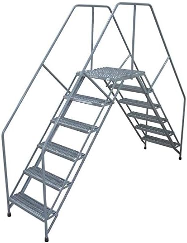 Cotterman Crossover Ladder, Steel, 50" Platform Height, 46-1/2" Span, Number of Steps 5 - 5PC60A3B1C1P6