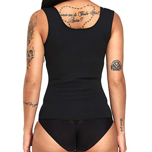 Neoprene Sauna Suit Tank Top Vest, Slimerence, Waist Cinchers Corset Waist Slimming Belt Corset Bustier Waist Trimmer Belt Body Shaper and Weight Loss Black 3XL