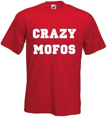 Rutmerch Men's Crazy Mofos CoolSwag Funny Hipsta Teen Comedy Tee XX-Large Red