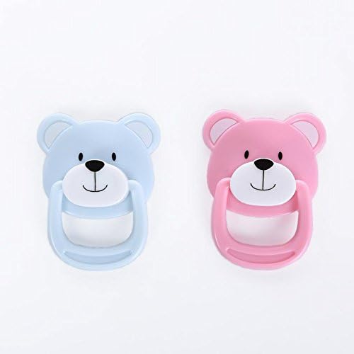 2 Pcs/Set Magnet Pacifier Dummy for Reborn Newborn DIY Baby Dolls Blue Pink Color