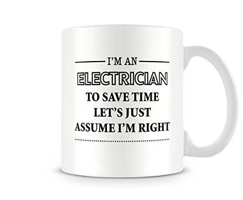 Behind The Glass - I'm A Electrician - Printed Funny Mug - Great Gift/Present Idea, Ceramic, 11fl.oz.