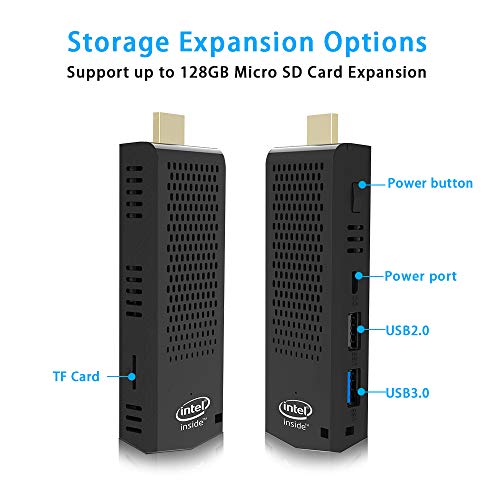 Mini PC Stick,Windows 10 Pro(64-bit) Intel Atom Z8350 Fanless Mini Computer 2GB DDR 32GB eMMC Support 4K HD,2.4G/5G WiFi,Gigabit Ethernet,BT 4.2