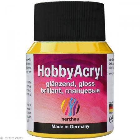 Nerchau Hobby – Acrylfarbe – glänzend – 59 ml – erhältlich in verschiedene Farben Gelbgold