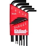 Eklind 10111 Standard 11pc Hex Key Set 0.05" to 1/4" - Short