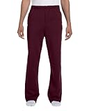 Jerzees Dri-Power Poly Pocketed Open-Bottom Sweatpants, XX-Large - Maroon