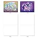 The Best Card Company - 10 Blank Note Cards for Kids (4 x 5.12 Inch) - Fun Mythical Fantasy Cards, Assorted Greetings Boxed - Unique Unicorns AM6294OCB-B1x10