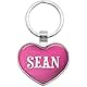Graphics and More Metal Keychain Key Chain Ring Pink I Love Heart Name S-Z - Savannah